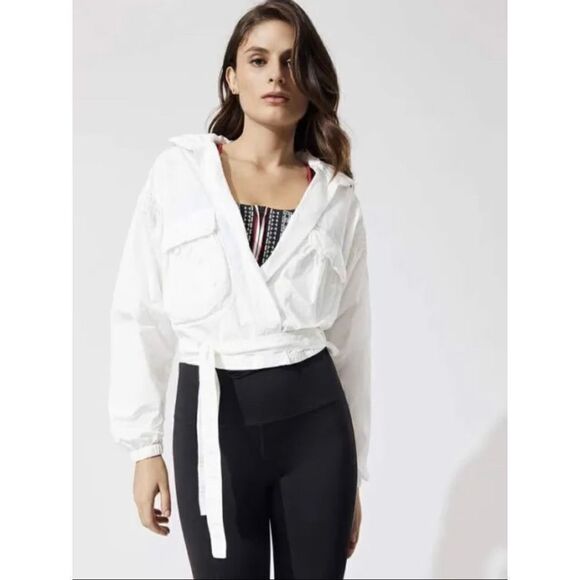 Free people movement KIM PLUNGE Wrap Jacket Size L - Picture 1 of 8